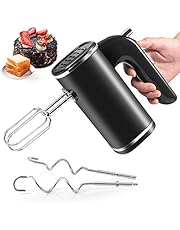Electric Hand Mixer, 5 Speed Handheld Mixer, Portable Kitchen Blender Stainless Steel Egg Whisk with 2 Beaters for Cake, Food Whipping, Egg Whisk, Milk Frother, Bread MakerBaking & Cooking