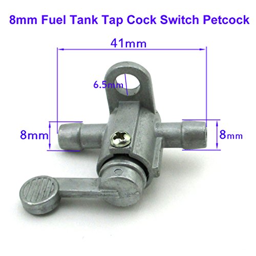 XLJOY 8mm Fuel Tank Tap Cock Switch Petcock for Pit Dirt Bike ATV Buggy Motorcycle