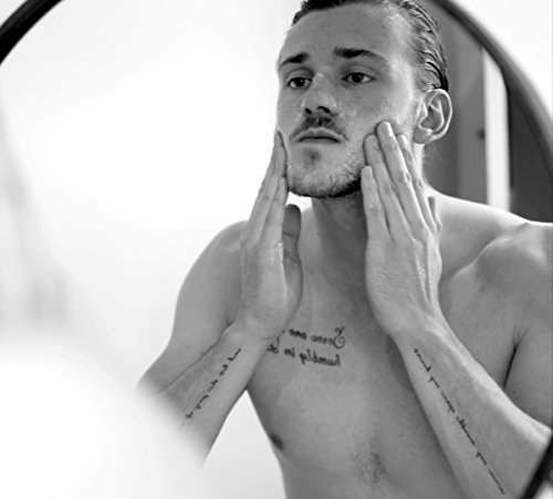 Daily Power Scrub Facial Cleanser For Men - 8 OZ - Face Wash + Energizing Toner + Exfoliating Scrub All-In-One - Natural & Certified Organic Ingredients