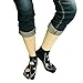 allydrew Flip Flop Socks Sandal Socks (set of 3), Carefree, Pink Black, Slate Blue
