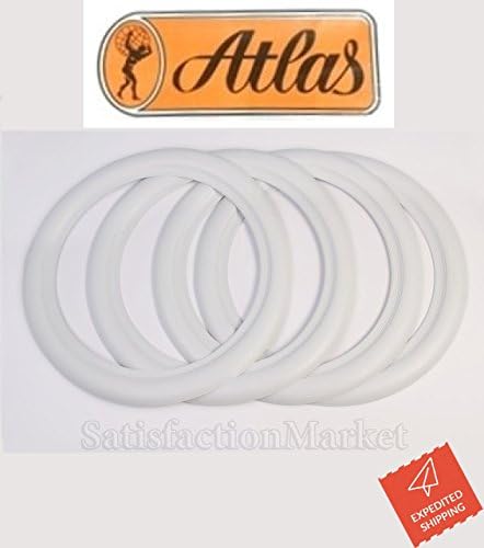 ATLAS 18" White Tire Wall Portawall Insert Trim Set 4pcs