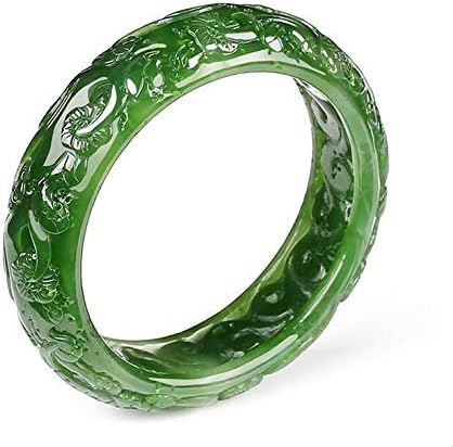 Xinjiang Hetian Jade Green Jade Bracelet Bracelet Natural Jade Diameter 62mm Large Bracelet