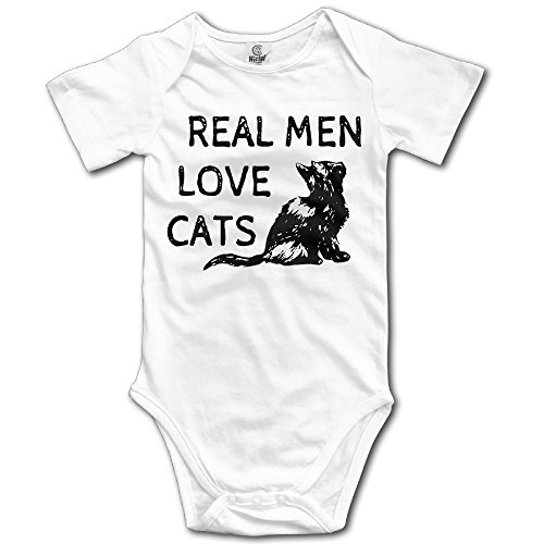 Real Men Love Cats Boys Girls Baby Onesies Outfits Organic