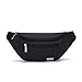 TINYAT Large Fanny Pack Travel Waist Bag Lightweight for Men&Women with Adjustable Strap T206 Black