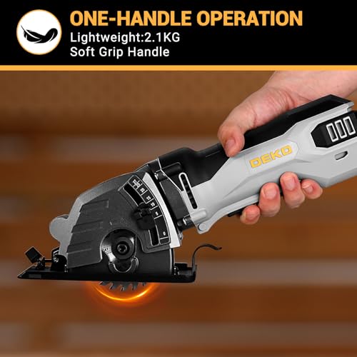 Mini Circular Saw 600W: DEKOPRO Compact Electric Circular Saws 5500 RPM with 3 Blades(85mm),Scale Ruler, Adjustable Depth to 27mm– Small Circular Saw Mini Saws for Wood, Soft Metal, Tile, Plastic