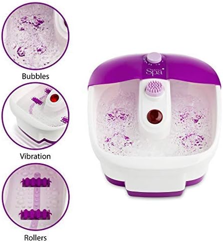 Sensio Spa Heated Foot Spa Massager with Bubbles, Red Light & Massage Rollers - Image 3