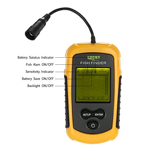 Lixada Détecteur De Poisson, Écran Couleur Lcd Portable 100m Ecosondeur Pêche Détecteur De Poisson Filaire Portée Gamme Sonar Sondeurs