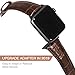 MARGE PLUS Compatible with Apple Watch Band 44mm 42mm 40mm 38mm, Genuine Leather Replacement Band for iWatch Series 6 5 4 3 2 1, SE (Dark Brown/Black, 44mm/42mm)