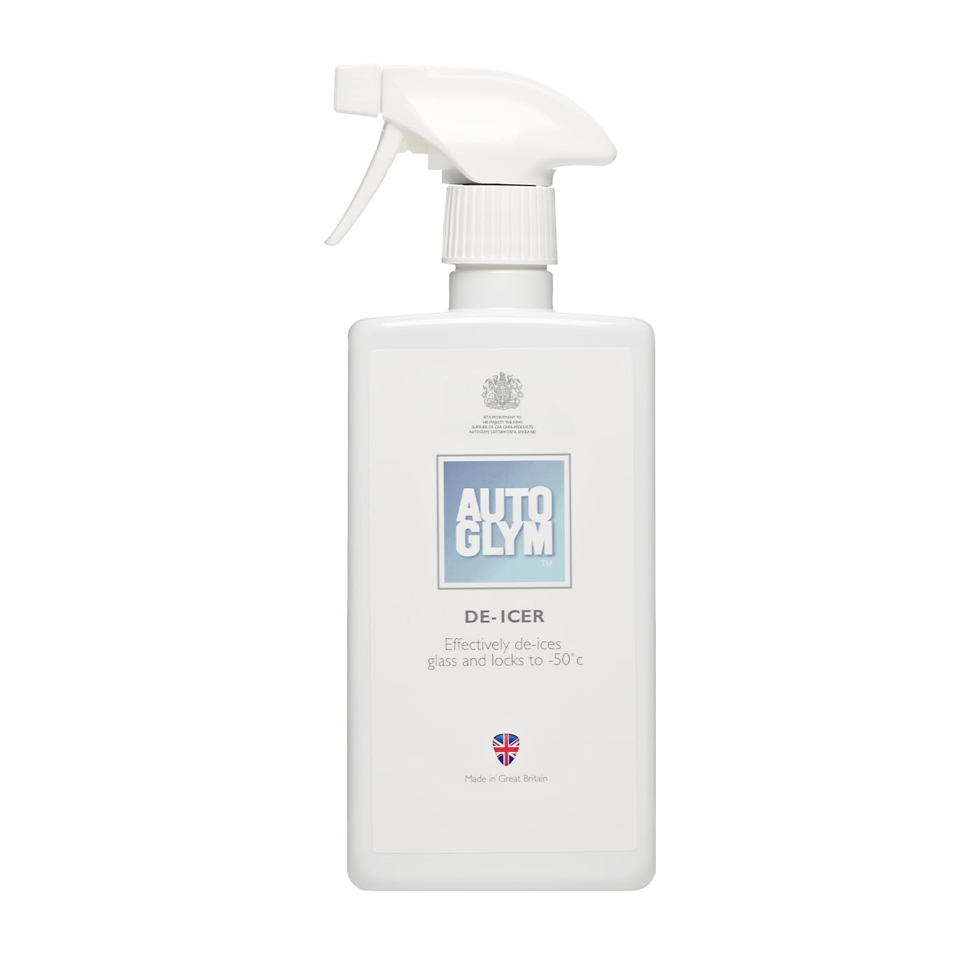 Autoglym De-Icer, 500ml - Fast Acting Car De-Icer Spray Made with Water-free Formula to Quickly Clear Frost, Ice or Snow Without Re-freezing