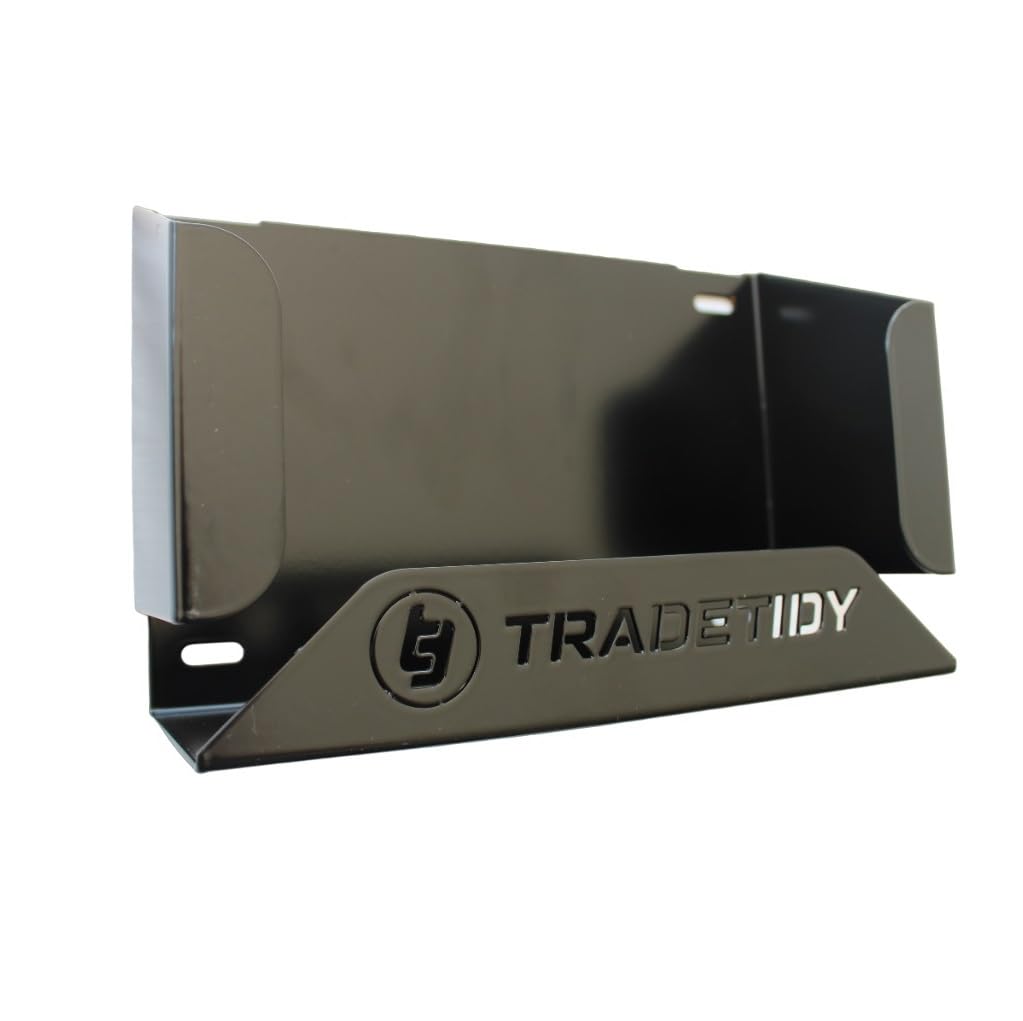 Tradetidy Black Disposable Glove Box Holder – Heavy-Duty 1.5mm Steel Wall Mounted Storage for Vans, Garages & Workshops – Fits Glove Boxes up to 250 x 160 x 90mm