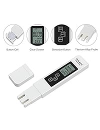 Medidor TDS AUTOUTLET Medidor de calidad de agua digital TDS EC y medidor de temperatura profesional (3 en 1) 0 9999 ppm Tester Pen para agua potable, acuarios, hidroponía, piscinas, spa
