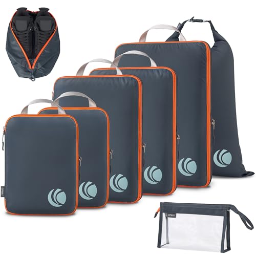 Cipway Kompression Koffer Organizer Set für Rucksack ,Ultraleichte Packtaschen Compression Packing Cubes Packwürfel Kofferorganizer Packtaschen Kleide