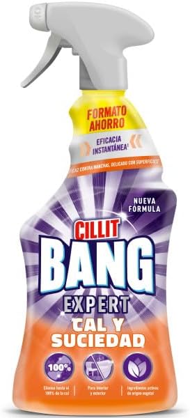 Cillit bang lime and dirt, poderoso limpador de banheiro e cozinha, formato spray - embalagem de 3 x 1 l, total de 3 l