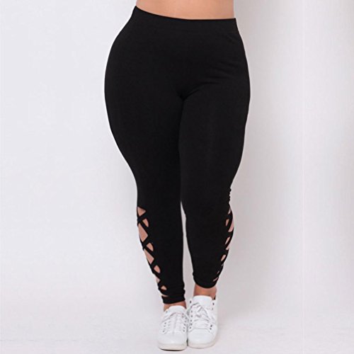 image for Napoo Clearance Women Elastic Solid Criss-Cross Workout Dance Yoga Pan