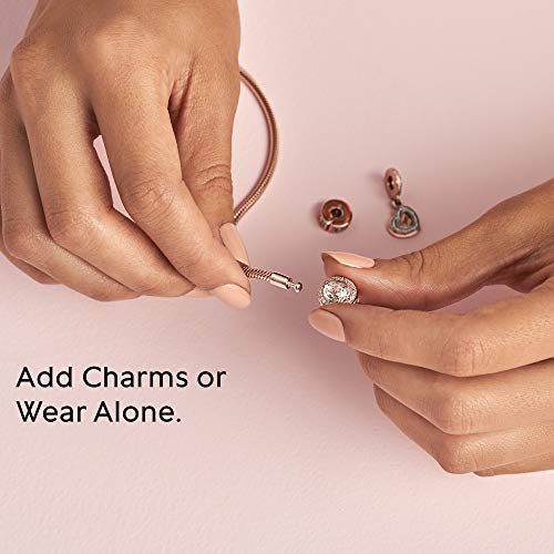 PANDORA Jewelry Smooth Moments Snake Chain Charm Bracelet - Image 6