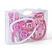 AMOSTING Doctor Kit Pretend & Play Medical Toys Set with Carry Case for Kids & Girls – 10Pcs Pink