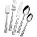 International Silver 5108515 Checkered Frost Stainless Steel Flatware, 20-Piece Set, Service for 4