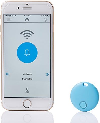 Key Finder, Bluetooth 4.0 Cell Phone Locator for iOS &amp; Android, Waterproof Smart Anti-Lost Tag, Phone Wallet Bag Pet Locator, Car Finder &amp; Bicycle Tracking, Anti Lost Alarm with Selfie Shutter, Blue