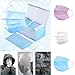 50 Pcs mouth face mask Disposable Dental Earloop Anti Dust Face Surgical Mask Medical Bacteria pollution (blue)