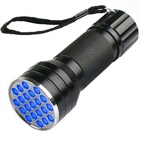 Handheld Blacklight Stain, DOITOP 21 UV LED Torch Flashlight for Find Stains on Carpet, Rugs, Furniture Material, Spot Scorpions, Pet Urine Leak, Minerals detector