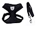 Meeyou Little Pet Adjustable Mesh Harness with Leash(S,Black)