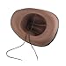 IDS Home Halloween Brown Sheriff Cowboy Hat Felt with Star Badge Cosplay Costumes Party Cap