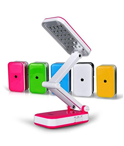 Jeval Plastic Rechargeable Emergency 666 LED Foldable Table Lamp (Multicolour)