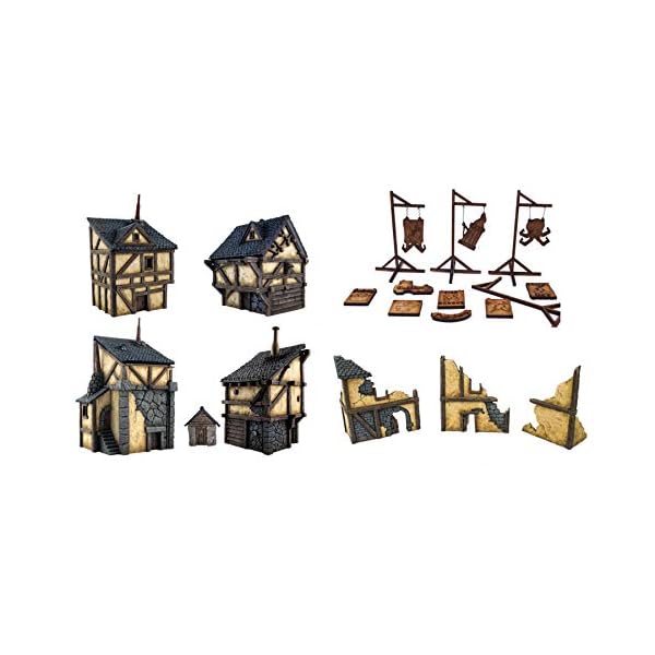 War World Gaming Fantasy Village Komplettset - 28mm Fantasie Tabletop Gelände Modell Diorama Modellbau Landschaft… – Bild 6