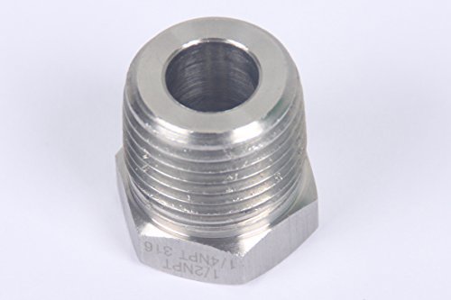 316L Stainless Steel Classic Brass Fittings Connector with 3000 PSI Hex Reducer Bushing/Female