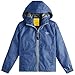 wantdo Girl's Waterproof Rain Jacket Windproof Hooded Raincoat Lightweight Windbreaker
