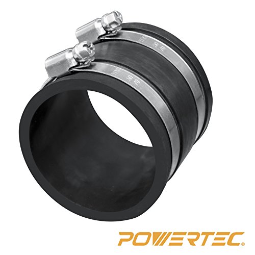 POWERTEC 70148 Dust Control Flex Cuff with Hose Clamps, 2-1/2-Inch