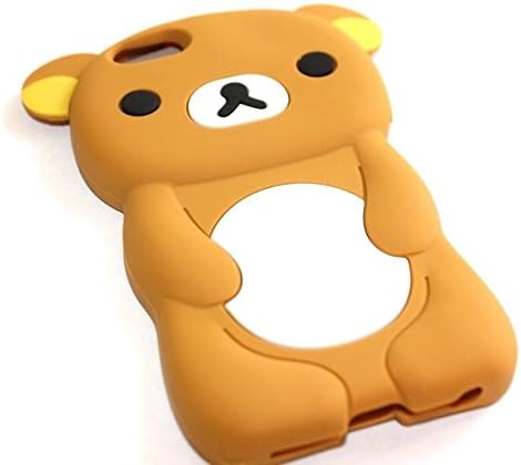 iPhone 5/5S/SE/6/6S/7/7+ PLUS Case, 3D Brown Teddy Bear Soft Silicone Rubber Cover Protective Skin (iPhone SE)
