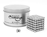 Magnetic Balls Magnet Building Cube - Fun and Educational Sculpture Toys for Kids (Ages 14 and up) - Great Fidget Toy to Keep Your Hands Busy - 216 Ball Magnets, 5mm, Silver