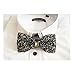 Men's Crystal Shining Pre Tied Bow Tie Bowtie Wedding Party (Black)