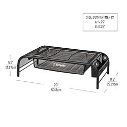 Mind Reader MESHMONSTA-PNK Metal Mesh Desk