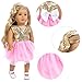 Ecore Fun 14 Pcs 18 Inch Doll Clothes Dresses Summer Casual Wear Oufits Pjs for 18 Inch Girl Doll Clothes with Hair Clips Birthday Gift for Kids