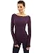 PattyBoutik Women's Boat Neck Lace Inset Long Sleeve Blouse