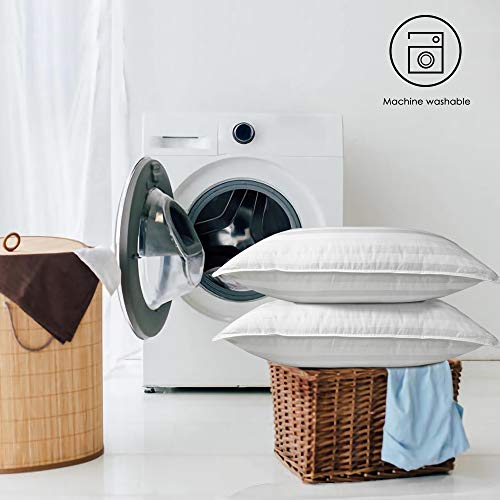 COZSINOOR Hotel Collection Pillows for Sleeping (2-Pack)- Luxury Down Alternative Pillow Breathable Premium Quality Cover Skin-Friendly (Queen Size)