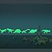 ufengke 9-pcs Dinosaurs Wall Decals Fluorescence Stickers Glow in The Dark, Children's Room Nursery Removable Wall Stickers Murals