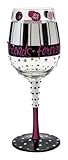 Designs by Lolita “Girlfriends Forever” Hand-painted Artisan Wine Glass, 15 oz.