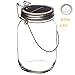 Solar Powered Light Jar By Solar Serenity – 4 LED Lights – Multipurpose Indoor & Outdoor Patio, Yard, Driveway, Garden, Hanging Light & Table Lantern – Relaxing, Bright, (White)