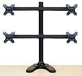 EZM Deluxe Quad LCD Monitor Mount Stand Free Standing with Grommet Mount Option up to 4 28