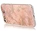 Spevert Case for iPhone SE 2020 2nd Generation, iPhone 8 and iPhone 7, 4.7-Inch,Marble Pattern Hybrid Hard Back Soft TPU Raised Edge Ultra-Thin Shock Absorption - Rose Gold