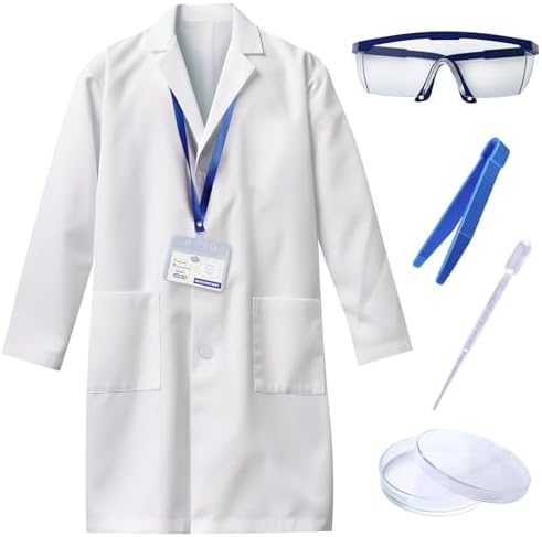 MSemis Disfraz de Médico para Niños Niñas Unisex Traje Enfermera Abrigo