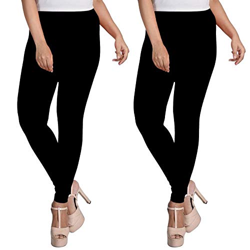 ESSEMM Women's Cotton Leggings Combo Offer Pack of 2