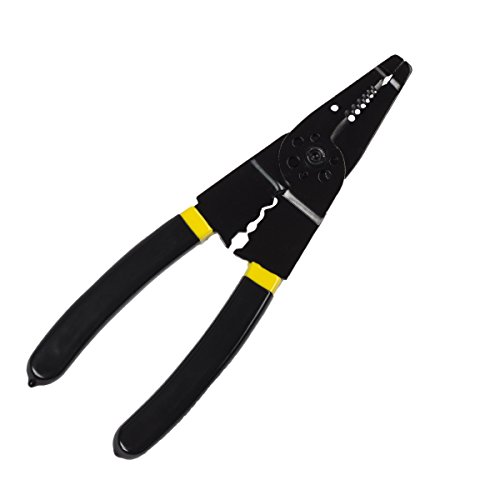 Wire Cutter, Stripper and Crimper - Multi Tool Pliers For Electrical Wiring - Ergonomic Comfortable Textured Grip Handles, AWG Selection Dials, Quick-Release Locks - Gee Gadgets (Certified Refurbish)
