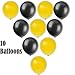 Construction Party Supplies - 16 Guest - Plates, Cups, Napkins, Tablecloth, Cutlery, Loot Bags, Balloons, Hard Hats, Tattoos - Black and Yellow Builder Zone Theme Birthday