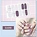 WOKOTO 6 Sheets Nail Polish Stickers Wraps Solid Color Marble Pattern Manicure Self-Adhesive Stickers For Nails Polish Strips With 1Pc Nail File Set