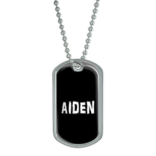 Aiden - Name Military Dog Tag Luggage Keychain