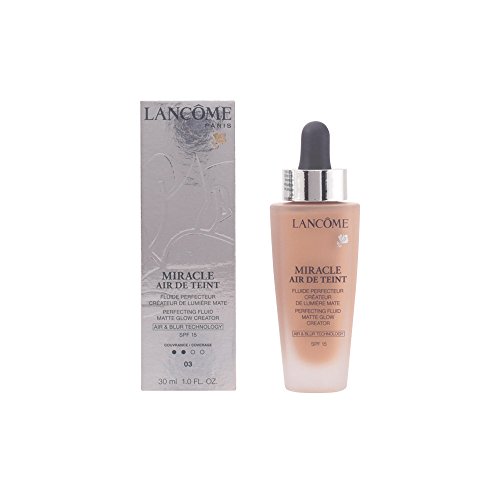 Lancome Miracle Air De Teint Perfecting Fluid Matte Glow Creator SPF 15, No. 03 Beige Dia, 1 Ounce